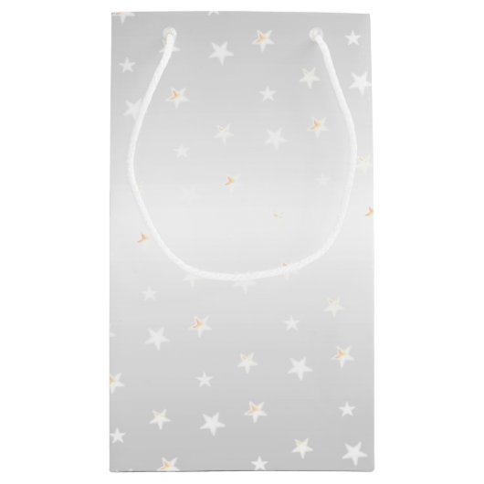 スタースタイリッシュリーハッピーバースデーとピンクバルーン スモールペーパーバッグ (裏面)