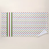 スタースタッズカラフルカスタム ビーチタオル (正面)