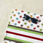 スタースタッズカラフルカスタム ビーチタオル (インサイチュ)