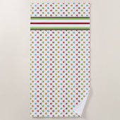 スタースタッズカラフルカスタム ビーチタオル (正面)