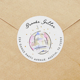 スタースタッズディスコボールウォーター差出人住所 ラウンドシール