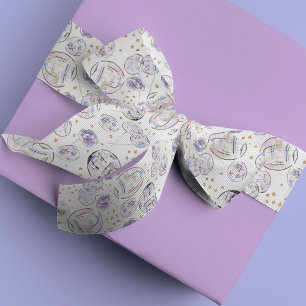 スタースタッズディスコボールウォーター色 サテンリボン