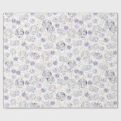 スタースタッズディスコボールウォーター色 ラッピングペーパー (フラット)