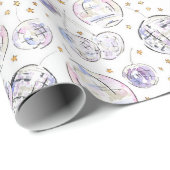 スタースタッズディスコボールウォーター色 ラッピングペーパー (ロールコーナー)