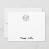 スタースタッズディスコボール水パーソナライズされた色 ノートカード (正面)