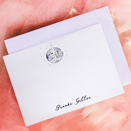 スタースタッズディスコボール水パーソナライズされた色 ノートカード