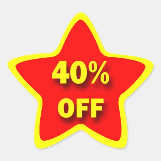 スターステッカーの40% 星シール (正面)