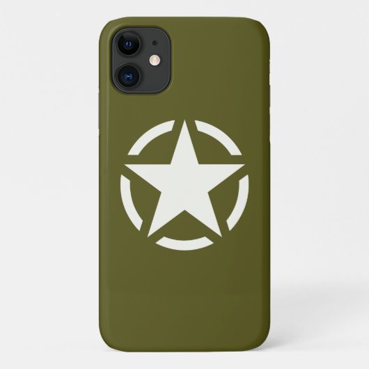スターステンシクラシックルオンカーキグリーン Case-Mate iPhoneケース (裏面)