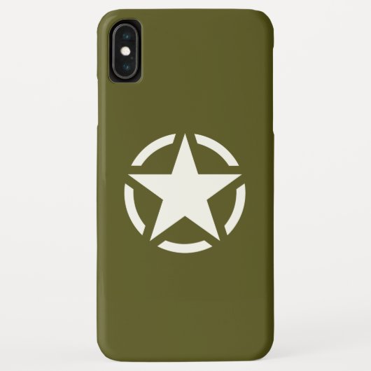 スターステンシクラシックルオンカーキグリーン Case-Mate iPhoneケース (裏面)