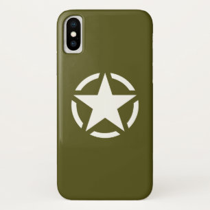 スターステンシクラシックルオンカーキグリーン iPhone X ケース