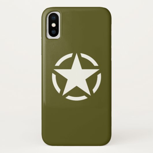 スターステンシクラシックルオンカーキグリーン Case-Mate iPhoneケース (裏面)