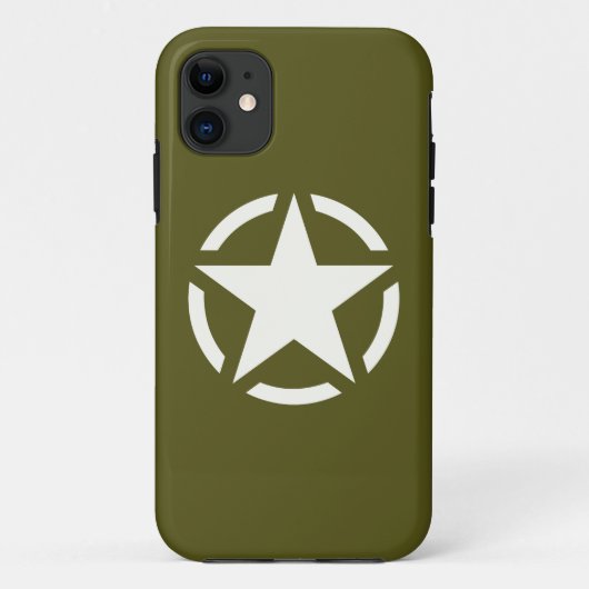 スターステンシクラシックルオンカーキグリーン Case-Mate iPhoneケース (裏面)