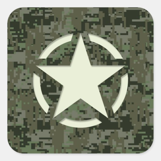 スターステンシルデジタルウッドランド スクエアシール (正面)