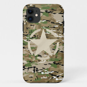 スターステンシルラベルスタイルデカールオン迷彩柄スタイル iPhone 11 ケース