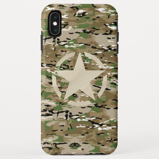 スターステンシルラベルスタイルデカールオン迷彩柄スタイル Case-Mate iPhoneケース (裏面)