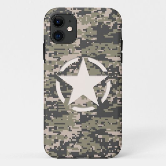 スターステンシルラベルデカールスタイルカーキカモフラージュイポー Case-Mate iPhoneケース (裏面)