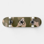 スターステンシルヴィンテージオンカモフラージュ スケートボード (横)