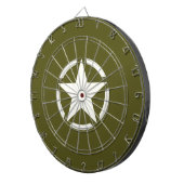 スターステンシルヴィンテージオンカーキグリーン ダーツボード (正面右)