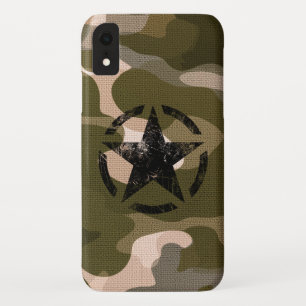スターステンシルヴィンテージオン迷彩柄スタイル iPhone XRケース