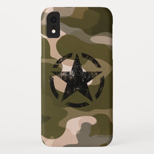 スターステンシルヴィンテージオン迷彩柄スタイル Case-Mate iPhoneケース (裏面)