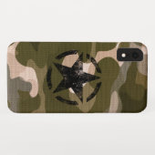 スターステンシルヴィンテージオン迷彩柄スタイル Case-Mate iPhoneケース (裏面(横))