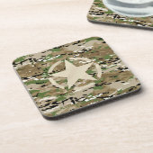 スターステンシルヴィンテージカモフラージュデコール コースター (左側)