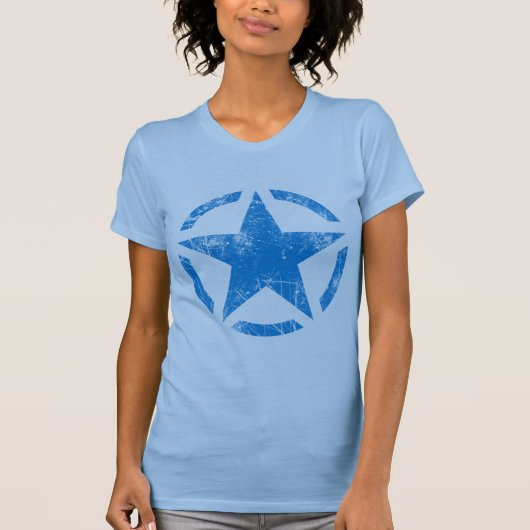 スターステンシルヴィンテージグランジスタイル Tシャツ (正面)