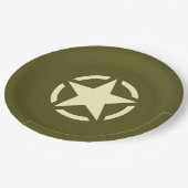 スターステンシルヴィンテージデカールオンカモフラージカラー ペーパープレート (アングル)