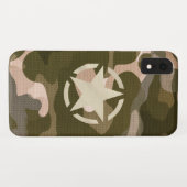 スターステンシルヴィンテージデカールオン迷彩柄スタイル Case-Mate iPhoneケース (裏面(横))