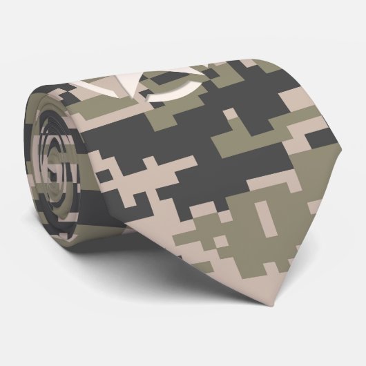 スターステンシルヴィンテージデカールデジタル迷彩柄スタイル ネクタイ (ロール)
