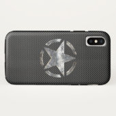 スターステンシルヴィンテージデカール炭素繊維スタイル Case-Mate iPhoneケース (裏面(横))