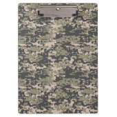 スターステンシルヴィンテージラベルデジタルカーキスタイル クリップボード (正面)