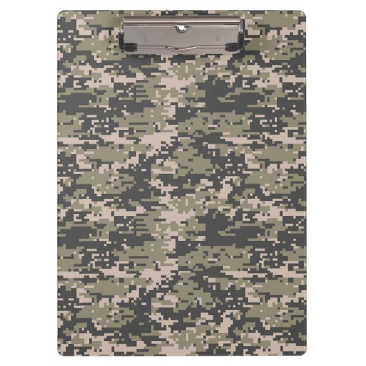 スターステンシルヴィンテージラベルデジタルカーキスタイル クリップボード (正面)