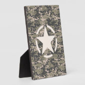 スターステンシルヴィンテージラベルデジタルカーキスタイル フォトプラーク (側面)