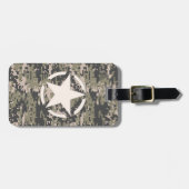 スターステンシルヴィンテージラベルデジタルカーキスタイル ラゲッジタグ (正面横)