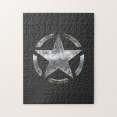 スターステンシルヴィンテージラベル炭素繊維スタイル ジグソーパズル (縦)