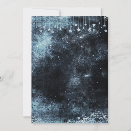 スターストライクウォーターカラーブライダルシャワー招待 招待状 (裏面)