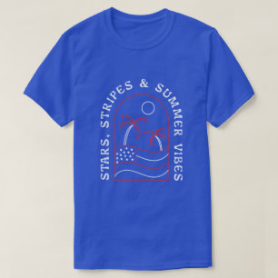 スターストライプズとサマービベスTシャツ Tシャツ