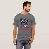 スターストライプズと同権アメリカ国旗4日 Tシャツ (正面フル)