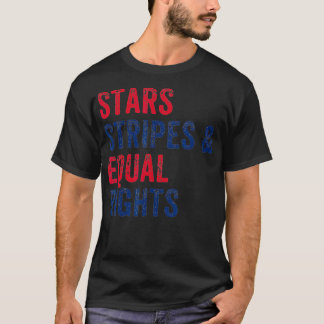 スターストライプズと平等の権利7月の女性の4th tシャツ