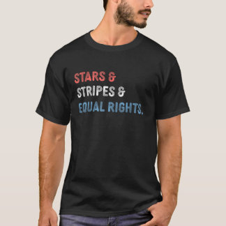 スターストライプズと平等の権利7月の女性の4th tシャツ