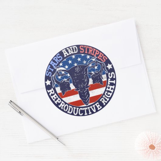 スターストライプズと生殖権プロの選択 ラウンドシール (封筒)