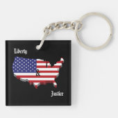 スターストライプズフリーダムフォーエバーイーグルアメリカ国旗 キーホルダー (裏面)