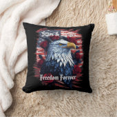 スターストライプズフリーダムフォーエバーイーグルアメリカ国旗 クッション (ブランケット)