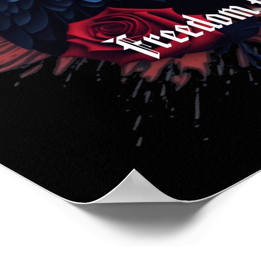 スターストライプズフリーダムフォーエバーイーグルアメリカ国旗 ポスター (角)