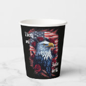 スターストライプズフリーダムフォーエバーイーグルアメリカ国旗 紙コップ (裏面)