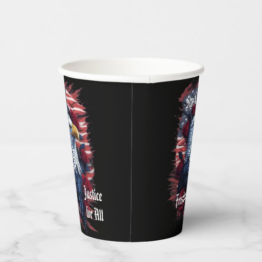 スターストライプズフリーダムフォーエバーイーグルアメリカ国旗 紙コップ (右)