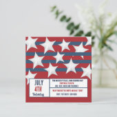 スターストライプズレッドホワイトとブルー7月4日パーティー シーズンカード (スタンド正面)