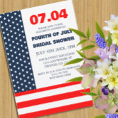 スターストライプズ国旗7月ブライダルシャワー4日 招待状