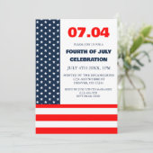 スターストライプズ国旗7月4日 招待状 (スタンド正面)